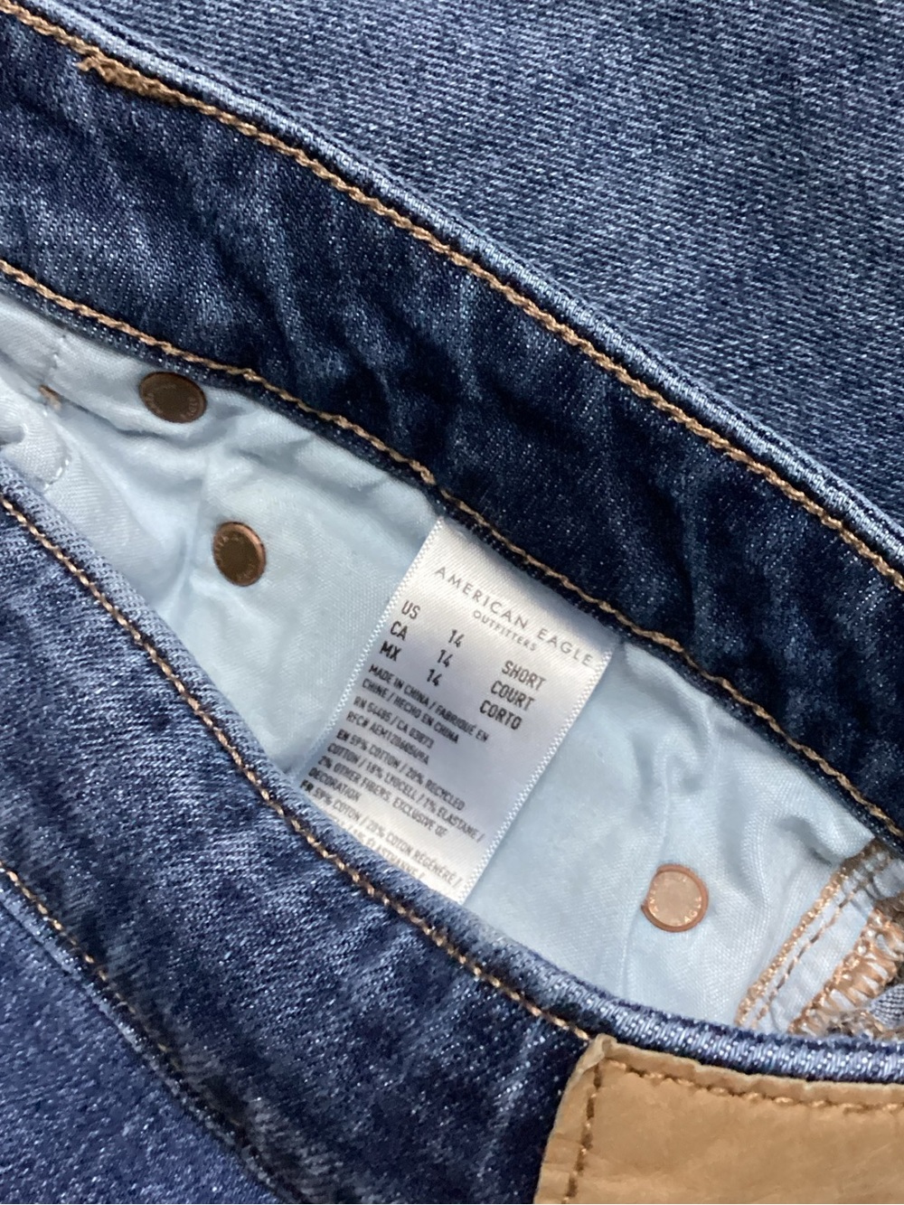 American Eagle Outfitters Wide Leg Dark Blue Jeans - Picture 6 of 8
